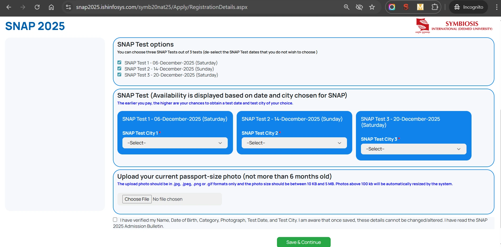  SNAP Test Registration for 2025
